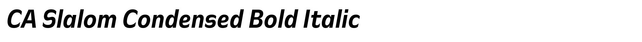CA Slalom Condensed Bold Italic image